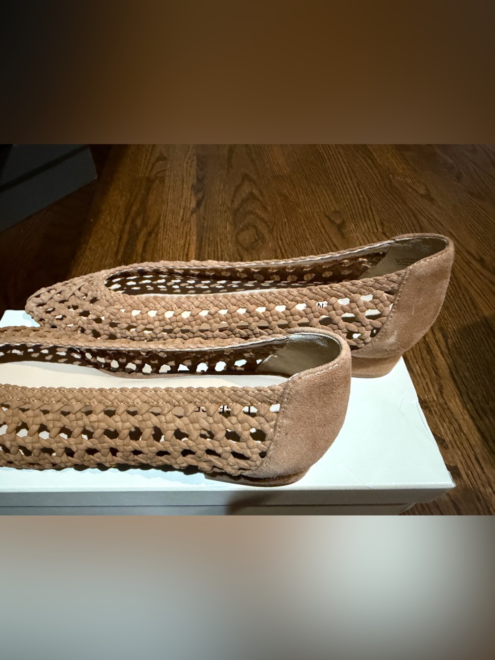 L'AGENCE Alsace Woven Leather Flats in Tan Brown - Picture 7 of 7